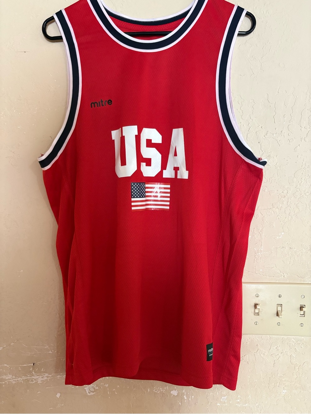 Mitre USA Red Basketball Tank Top